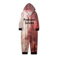 thumbnail image 2 of Family Halloween Pjs Matching Sets Halloween Print Long Sleeve Zippered One Piece Pajama Hooded Jumpsuit Winter Halloween Pjs Family Set, 2 of 4