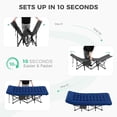 thumbnail image 3 of Camping Cot for Sleeping 28" Extra Wide, Heavy-Duty 1200D Oxford Foliding Cots for Adults Portable with Mattress, Carry Bag for Guest, Travel, Hiking, Navy, 3 of 9