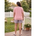 thumbnail image 4 of PINKSIR Womens Pajama Sets Plus Size 2 Piece Short Sleeve Shorts Lounge Sets with Pockets, 4 of 8