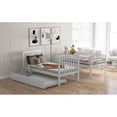 thumbnail image 4 of Hassch Twin Over Twin Bunk Bed With Trundle And Storage, White, 4 of 9