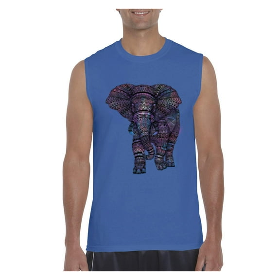 Men's Graphic T-Shirt Sleeveless - Elephant