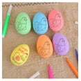 thumbnail image 4 of TOPRenddon 6 Pcs DIY White Blank Easter Eggs Paintable Foam Easter Eggs Solid Foam Egg DIY Painting Graffiti Ornaments with 6 Markers for Easter Party Gifts Basket Filler Classroom Crafts, 4 of 8