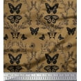 thumbnail image 1 of Soimoi Poly Georgette Fabric Leaves,Floral & Butterfly Print Fabric by Yard 42 Inch Wide, 1 of 3