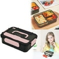 thumbnail image 2 of BinKFF Bento Boxes for Adults - 2000 ML Bento Lunch Box for Women Men With Cutlery Chopsticks and Spoon - Durable for On-the-Go Meal, BPA-Free and Food-Safe Materials, 2 of 5