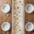 thumbnail image 4 of Table Runner 72 Inches Long for Kitchen Dining, Vintage Floral Dresser Scarf Farmhouse, Dining Table Decorations for Wedding/Parties, Elegant Pastoral Flowers Retro Art 16 x 72 In, 4 of 8