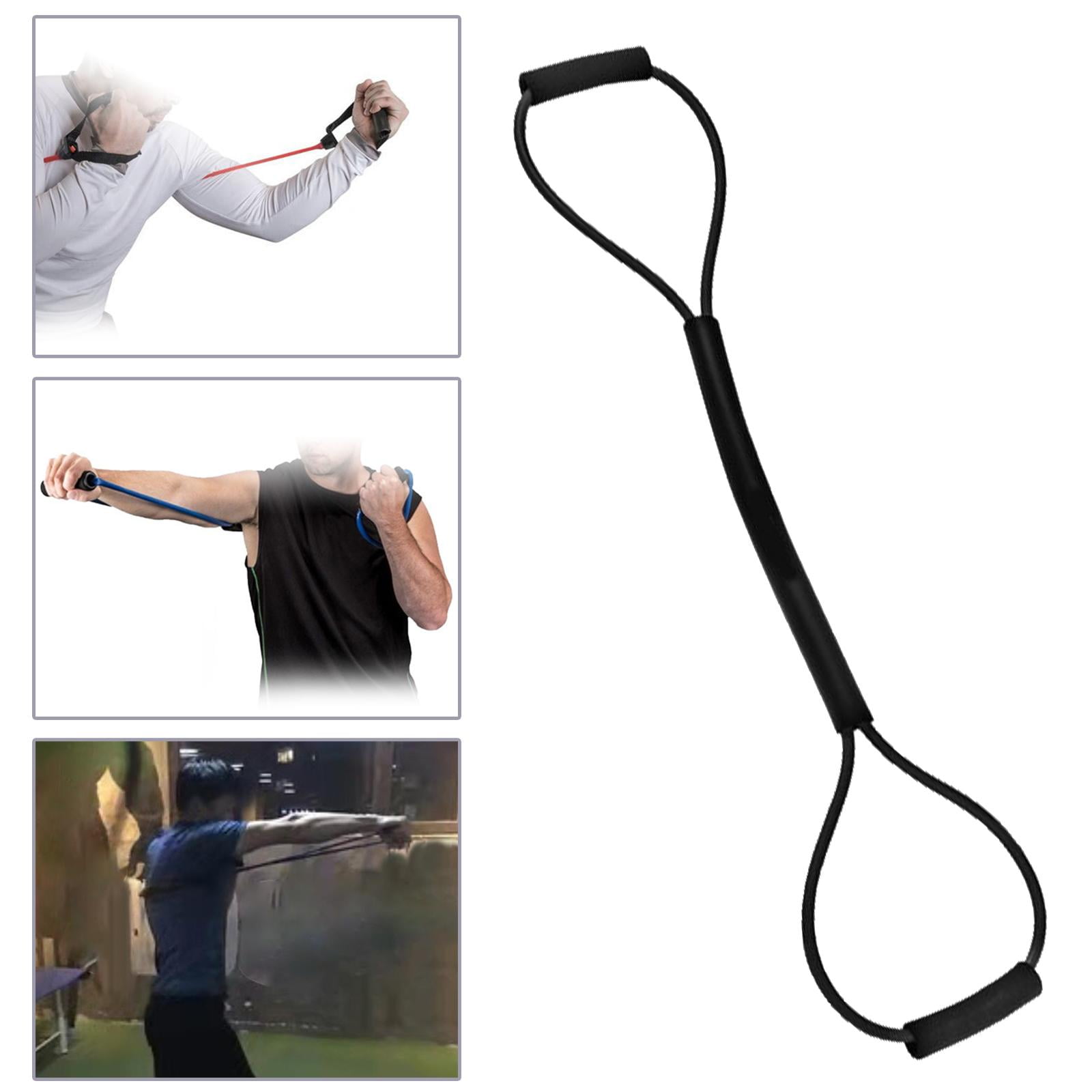 DimyFew Effective Elastic Resistance Band Pull Rope Agility Training for Boxing Punching Black 35LB