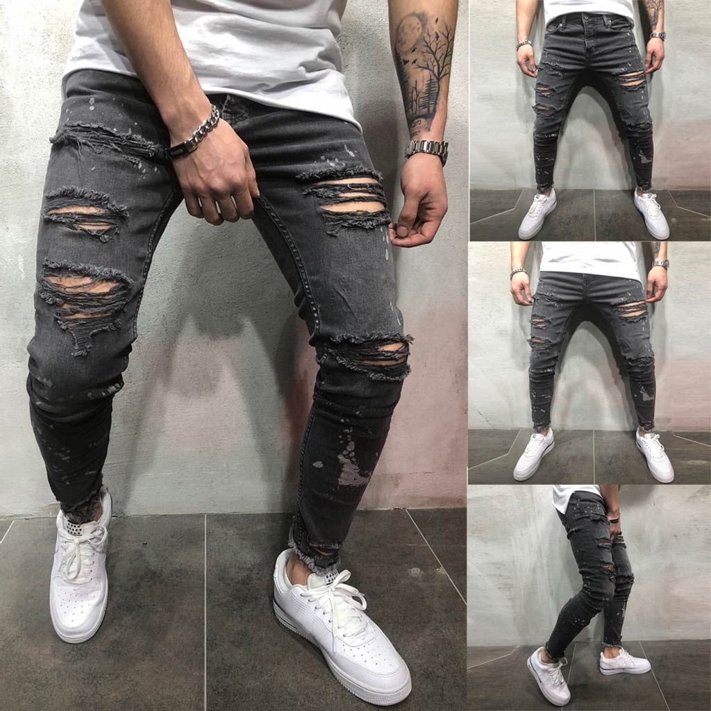 2021 New Trendy Skinny Stretch Men's Tight Black Denim Pants - China Denim  Jeans and Fashion Jeans price | Made-in-China.com