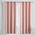 thumbnail image 2 of Blackout Curtains - Insulated Sunscreen Drapes, Room Darkening No-Drill Window Coverings for Bedroom & Living Room, Modern Chic Polyester Fabric, Light Blocking & Heat Insulating Pink, 2 of 6