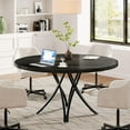 thumbnail image 5 of Tribesigns 47" Round Conference Table, Modern Business Meeting Table for Office Conference Room (Black), 5 of 8