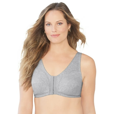 

Comfort Choice Women s Plus Size Cotton Front-Close Wireless Bra Bra