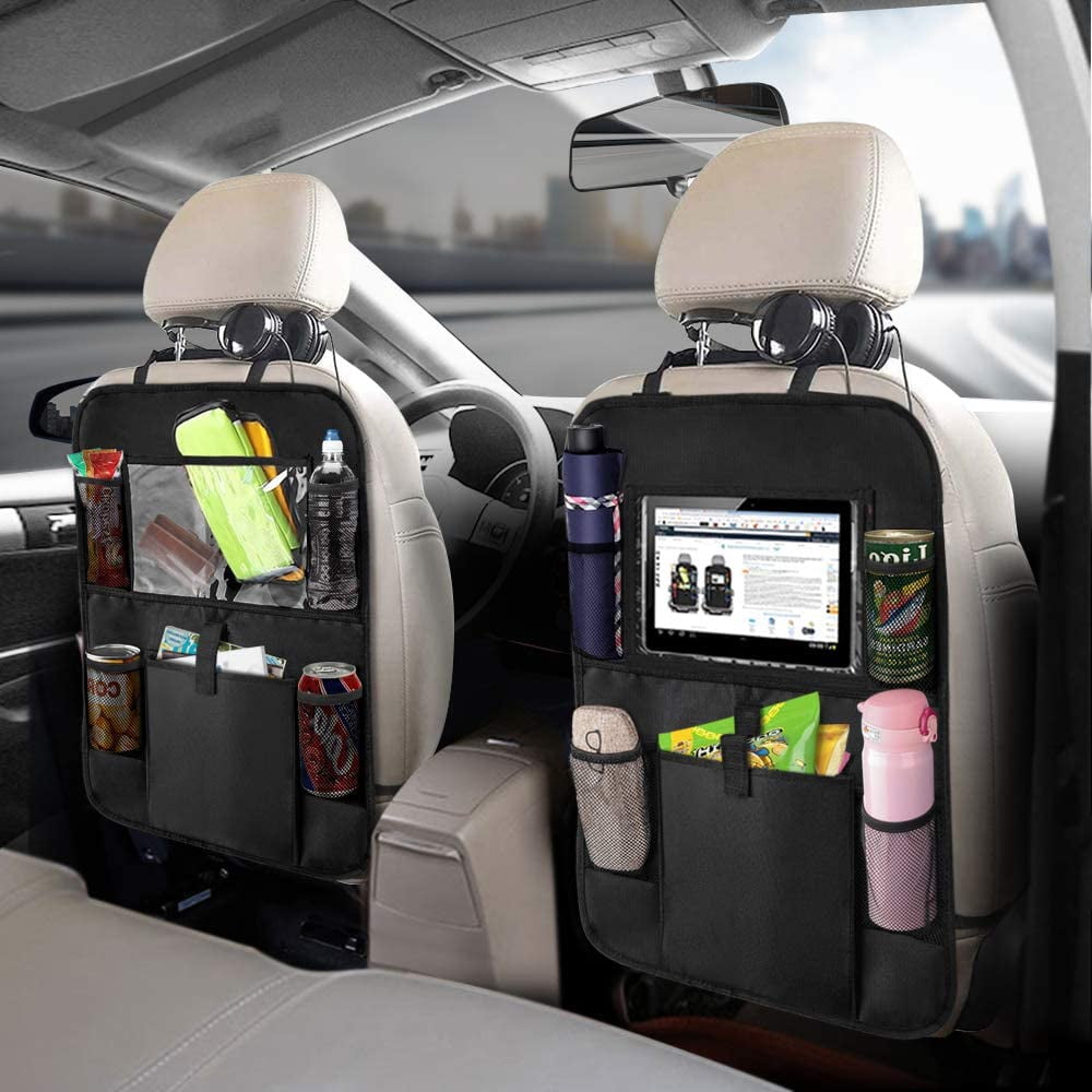 WATERPROOF Car Seat Back Protector Kids Kick Mat with 3 Pockets Travel Storage 