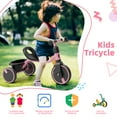 thumbnail image 4 of XJD 5-in-1 Toddler Bike for 1-4 Years Old Boys Girls Tricycles for Toddlers Kids Trikes for Balance Training Baby Bike Infant Trike,Pink, 4 of 12