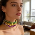 thumbnail image 3 of Collier Ras-du-Cou Aguichant à Paillettes pour Garde-Robe, Collier Ras-du-Cou Métallique à Paillettes en 3 Couleurs, Cache-Cou en Velours pour Femmes (1 Pcs) Rkxzt, 3 of 8