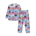 thumbnail image 1 of Balery Bees And Daisies Striped Pijama para Hombre de Dos Piezas con Manga Larga, Conjunto de Dormir y Descanso Suave con Bolsillos-XX-Large, 1 of 7