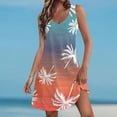 thumbnail image 2 of MKLEKYY Trajes De Baño Mujer Short Womens Summer Dresses 2024 Loose V Neck Sleeveless Swimsuit Coverup With Pockets Floral/Plain/Eyelet, 2 of 5