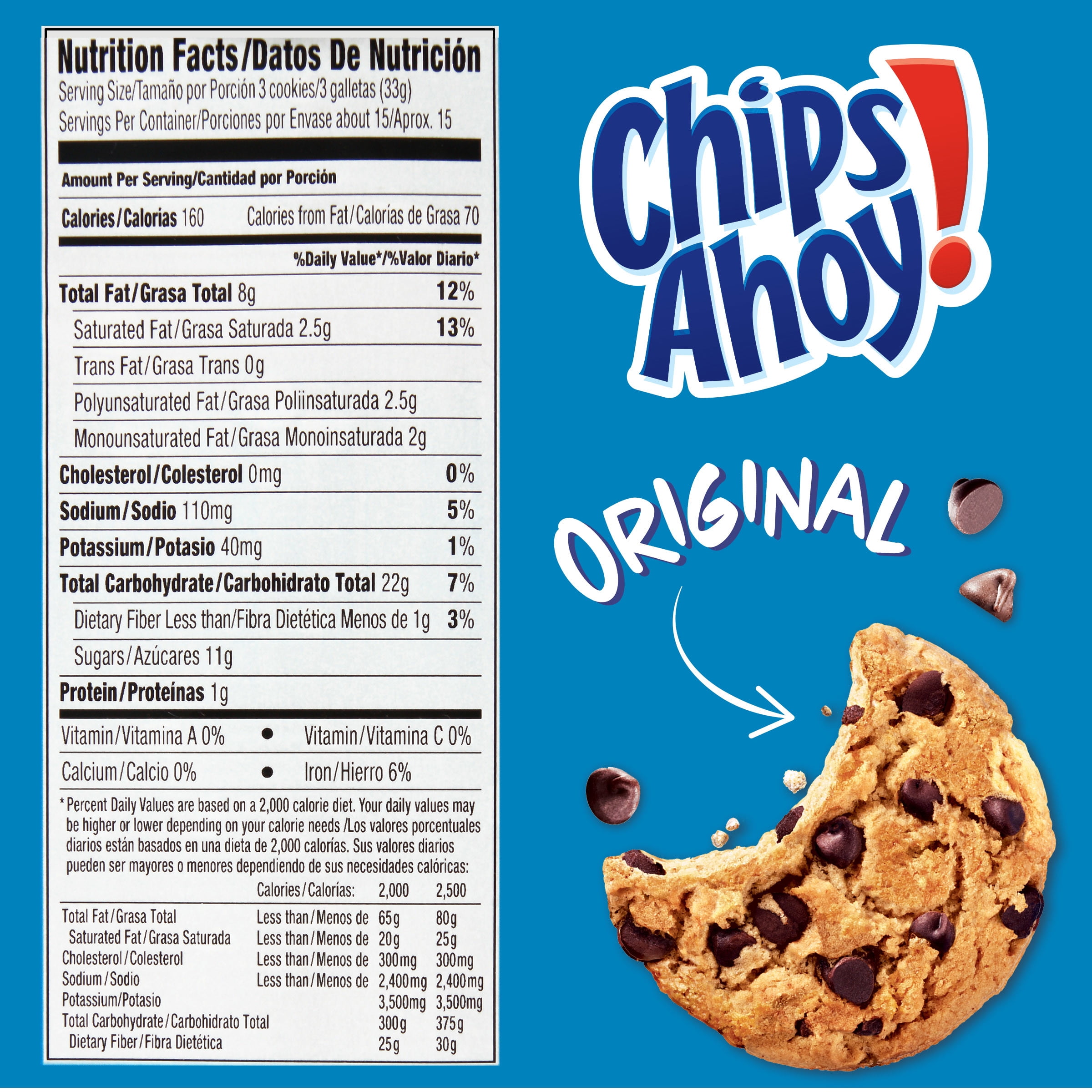 Chips Ahoy Original Chocolate Chip Cookies Family Size 18 2 Oz Walmart Com Walmart Com