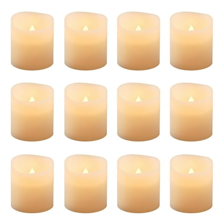 Cordless Led Window Candles - Flickering Battery Operated LED Votive Candles, 12-Count