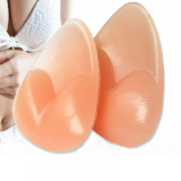 2 Pairs Silicone Bra Inserts Breast Lift Insert Pads Reusable Waterproof  Bra Pad Breast Enhancers for Bikini Swimsuit Dress 
