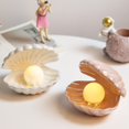 thumbnail image 4 of UDIYO Ceramic Shell Pearl Lamp Bedroom Decoration Home Bedside Night Light Girl Gift, 4 of 9
