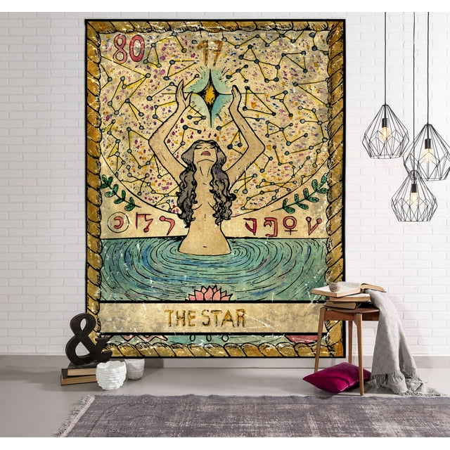 Tapiz de tarot de viento Decoración de interiores Transformación Fondo de tela Decoración de sala de estar Tela colgante