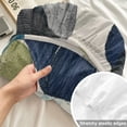 thumbnail image 4 of King Size Fitted Sheet Set - Navy Blue Green Floral 3 Piece Bedding Sets 16" Deep Pocket Fitted Sheet with 2 Pillowcases, Vintage Botanical Leaves Brushed Microfiber Hotel Luxury Bed Sheets, 4 of 9