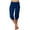 Dark blue, variant on Women's High Waist Sport Pants - Tight Fit Pull-On Casual Capris with Pockets Wine Xxl, Women's Casual Tight Fitting High Waisted Pocket Sport Pants And Casual Pants