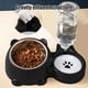 thumbnail image 5 of Comedero doble para perros y gatos, juego de bebedero y comedero para mascotas, con bebedero automático para perros y gatos pequeños o medianos (negro), 5 of 6