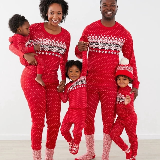 2023 New Year's Clothes Christmas Family Pajamas Set Mother Father Kids Matching Outfits Baby Romper Soft Sleepwear Family Look