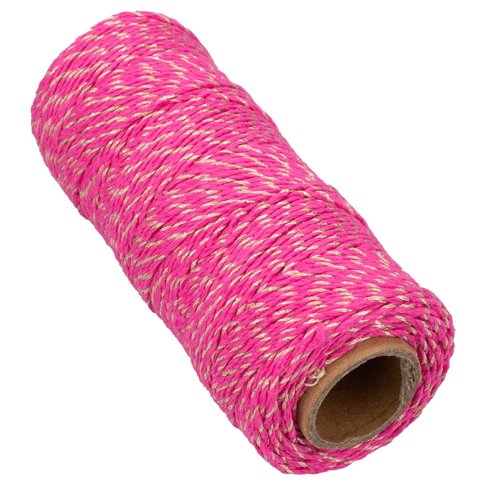 Craft County Metallic Hemp Cord – 200 ft Spool – Perfect for Macrame, Scrapbooking, Greeting Cards, Jewelry Making, and More!