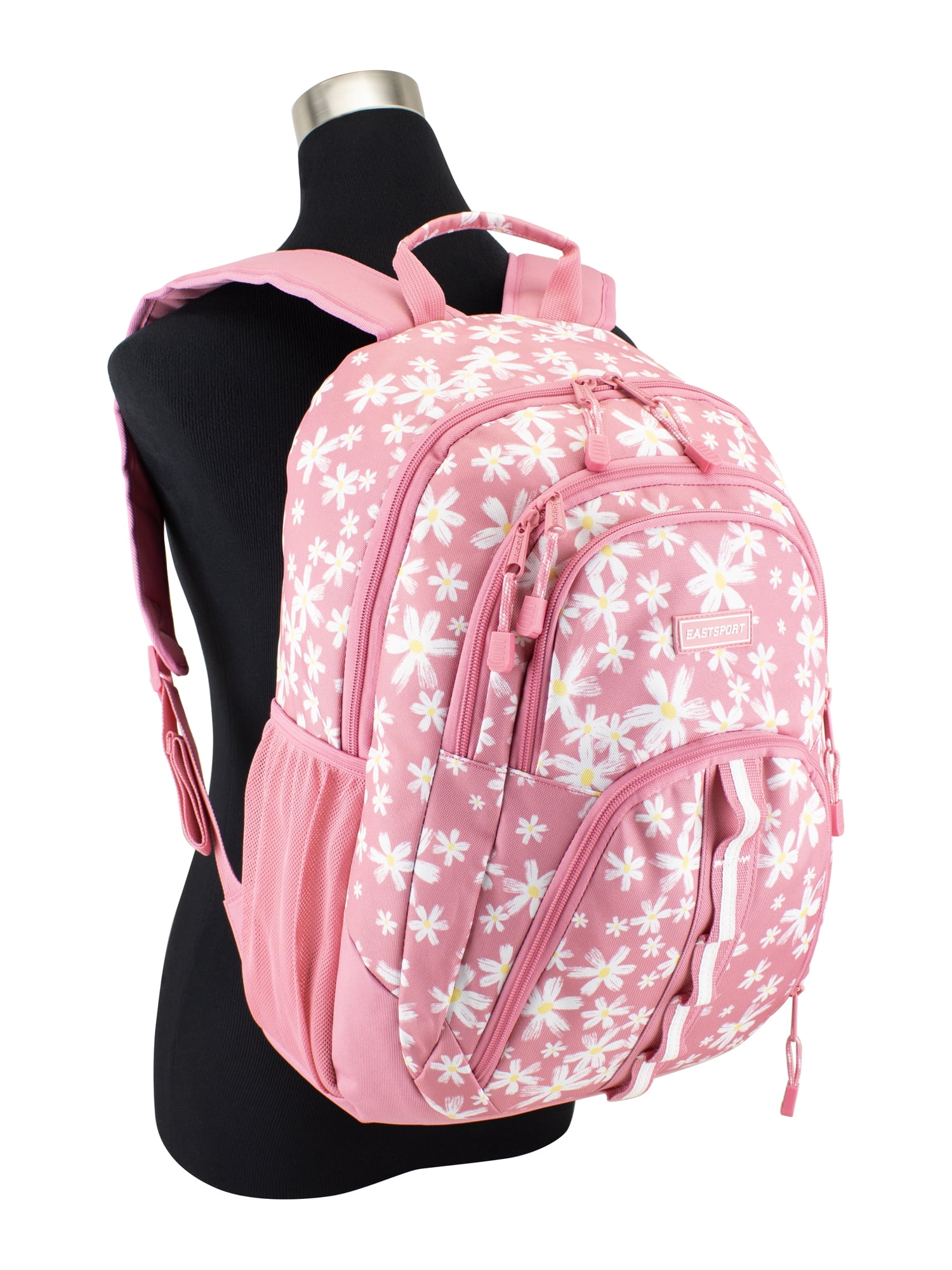 Eastsport Unisex Rally Sport 2.0 Backpack, Pink Traditional Daisy