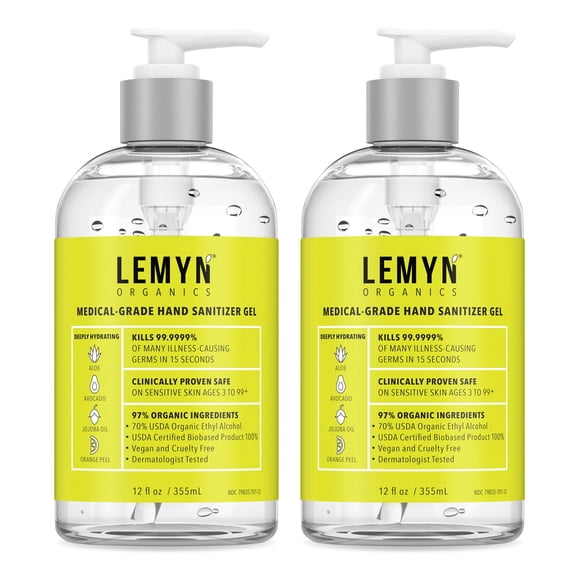 Gel desinfectante para manos Lemyn Organics de grado médico 355 ml x2