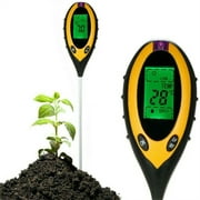 4 in 1 Soil PH Meter, Soil Temperature Meter, Digital Soil Plant Water Meter, Moisture Meter Light and PH Tester(No battery)