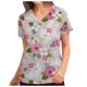 thumbnail image 1 of Blusa para mujer, mujer, día de Pascua, uniforme, ropa de trabajo, estampado, cuello en V, camisetas de manga corta con bolsillo Pompotops hkajfhjk461383, 1 of 5