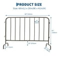 thumbnail image 2 of Ataucjin Interlocking Steel Barricade, 6ft Industrial Grade Metal Barricade with Detachable Support Legs, Crowd Control Metal Barrier Quick-Assembly Anti-Theft Design, Rust-Proof Coating, 2 of 6