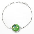 thumbnail image 2 of Blue Turquoise In Green Mohave - USA 925 Sterling Silver Bracelet Jewelry SDB3054, 2 of 6