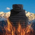thumbnail image 3 of ZUKMRJPC Mens Winter Vest Lightweight Warm Sleeveless Hooded Padded Jacket Full Zip Casual Loose Fit Quilted Puffer Vests with Pockets, 3 of 5