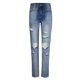 thumbnail image 3 of WILLBEST Pantalones Mujer Pantalones Vaqueros Boyfriend Desgastados para Mujer, de Mezclilla Elástica, de Tiro Medio, Rotos, Casuales, Cómodos para Uso Diario Grande, 3 of 8