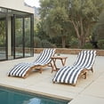 thumbnail image 2 of Safavieh Pacifica Outdoor Modern 3 Piece Lounge Set with Cushion, 2 of 13
