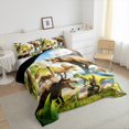 thumbnail image 3 of Manfei 3D Dinosaur Boy Full Size Comforter Sets, Tyrannosaurus Rex Diplodocus Bedding Comforter Set, Wild Brachiosaurus Bedding Sets, Ultra Soft Room Decor Reversible 3 Pieces, 3 of 8