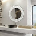 thumbnail image 6 of Dreamwerks Liza 24" x 24" Round LED Lighted Mirror with Dimmer & Defogger, 6 of 17