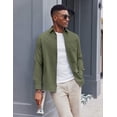 thumbnail image 3 of COOFANDY Mens Oxford Button Down Shirt Long Sleeve Regular Fit Work Casual Dress Shirts with Pocket, 3 of 6