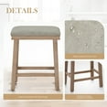 thumbnail image 3 of SUMMIT LIVING 24" Wood Backless Counter Height Bar Stools with Padded Seat for Kitchen Island, Set of 4, Gray, 3 of 6