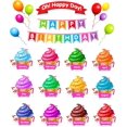 thumbnail image 1 of czcpp-Happy Birthday Bulletin Board Sets, Preschool & Kindergarten Classroom Decorations, Back to School Classroom Supplies, Cardstock Colorful Cutouts (Rainbow), 1 of 4