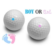 Gender Reveal Exploding Golf Balls Set White Ball Pink & Blue Powder - Boy Girl