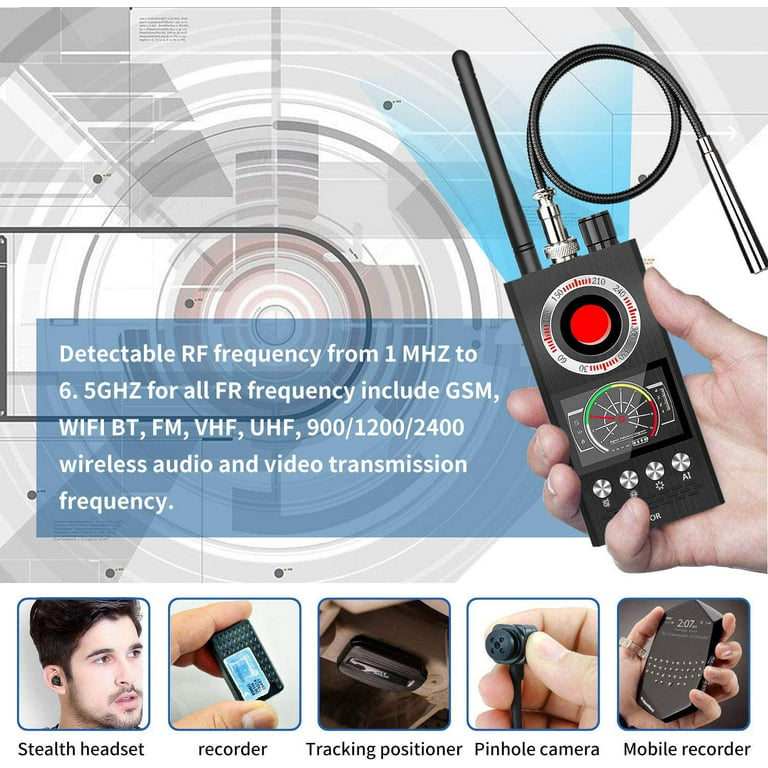 K68 Hidden Camera Detector, Detector, Wireless Bug Hidden Camera Detectors  for GPS Tracking GSM Listening Device Finder