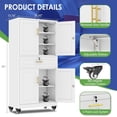 thumbnail image 6 of Ero Tall Metal Garage Storage Cabinet with Doors and Shelves, Rollowing Garage Cabinet with Wheels and Drawers, 6 of 8