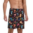 thumbnail image 2 of Rateoe Cute Animals Print Men's Lounge Shorts – Soft & Breathable Pajama Bottoms with Pockets, Elastic Waistband, Lightweight Sleepwear for Nightwear & Loungewear-Medium, 2 of 6