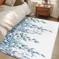 thumbnail image 4 of 3'x5' Rug for Living Room Bedroom, Eucalyptus Leaves Washable Area Rugs Non-Slip Carpet Mats, Light Blue Summer Botanical Weeping Indoor Low Pile Area Rug Runner for Kitchen, Mudroom, 4 of 8