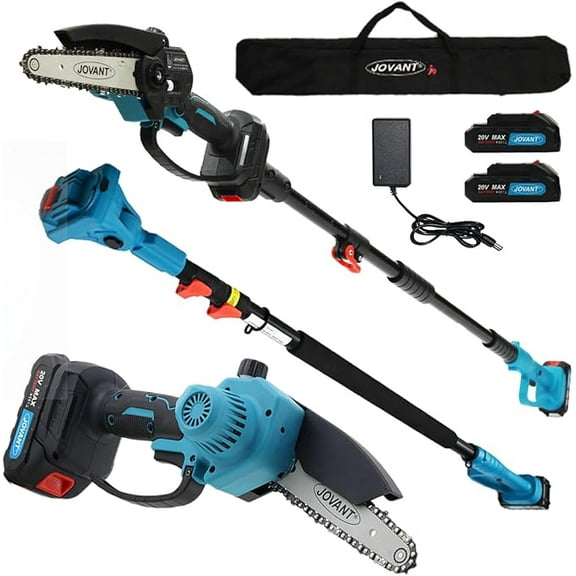 Electric Pole Saws for Tree Trimming,2-In-1 Mode Wireless Pole Saw for Cutting Branches and Wood,with Portable Bag and 2-20V 2A Battery