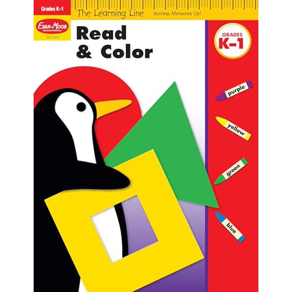 Pre-Owned Learning Line: Read and Color, Kindergarten - Grade 1 Workbook (Paperback) 1596731788 9781596731783